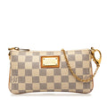 Louis Vuitton Damier Azur Poschet Milla MM Accessory Pouch N60027 White PVC Leather  Louis Vuitton