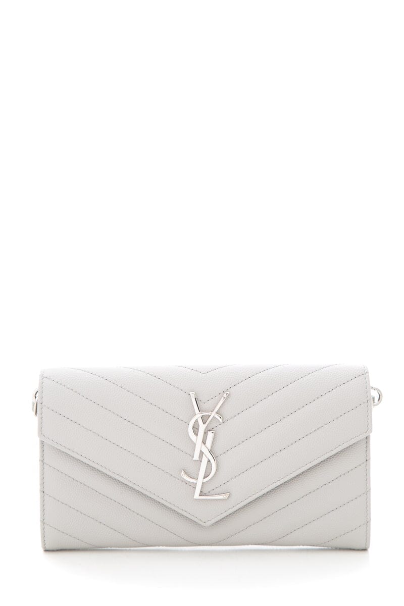 Saint Laurent Light Gray Grain De Poudre WOC