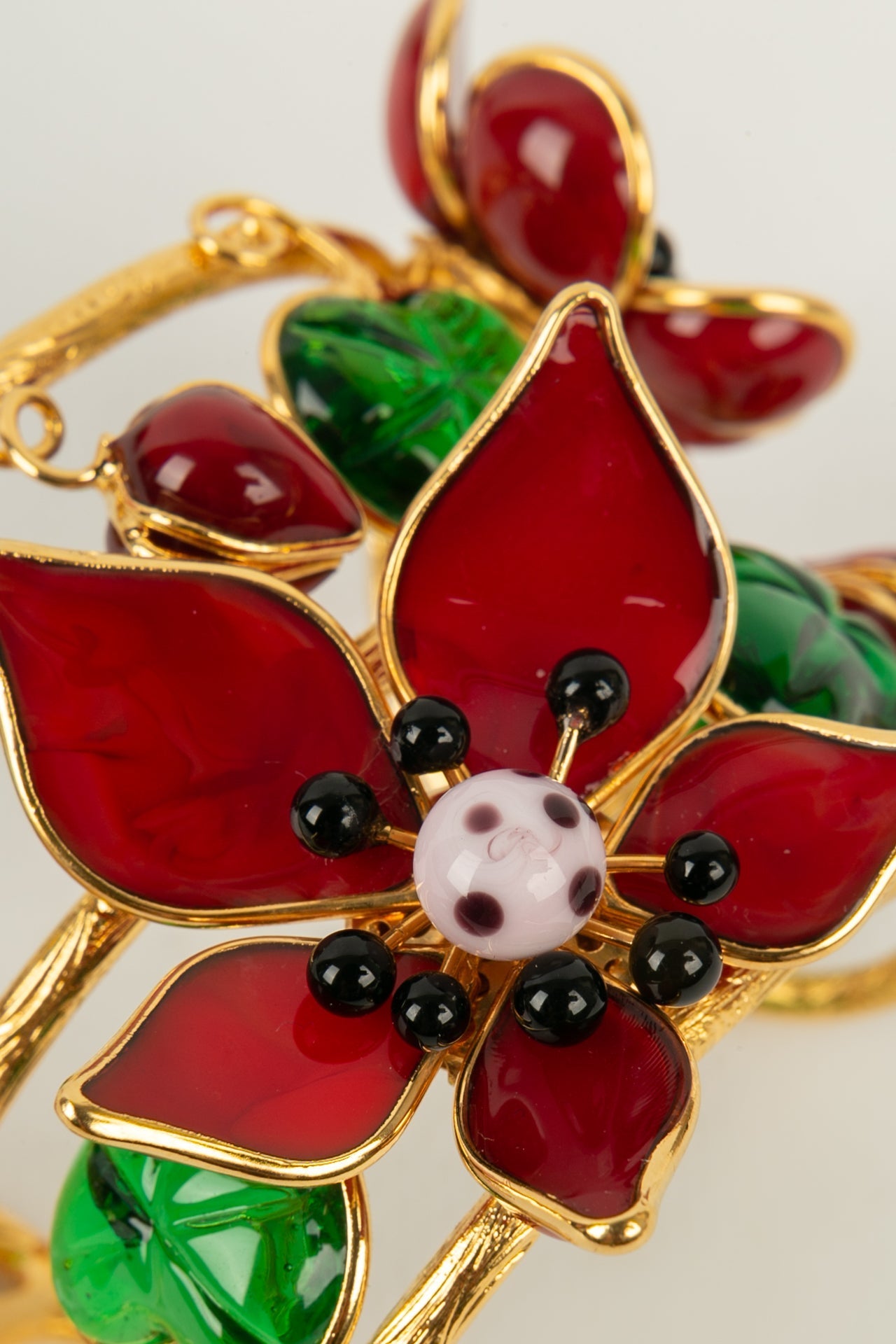 Bracelet manchette fleurs Augustine