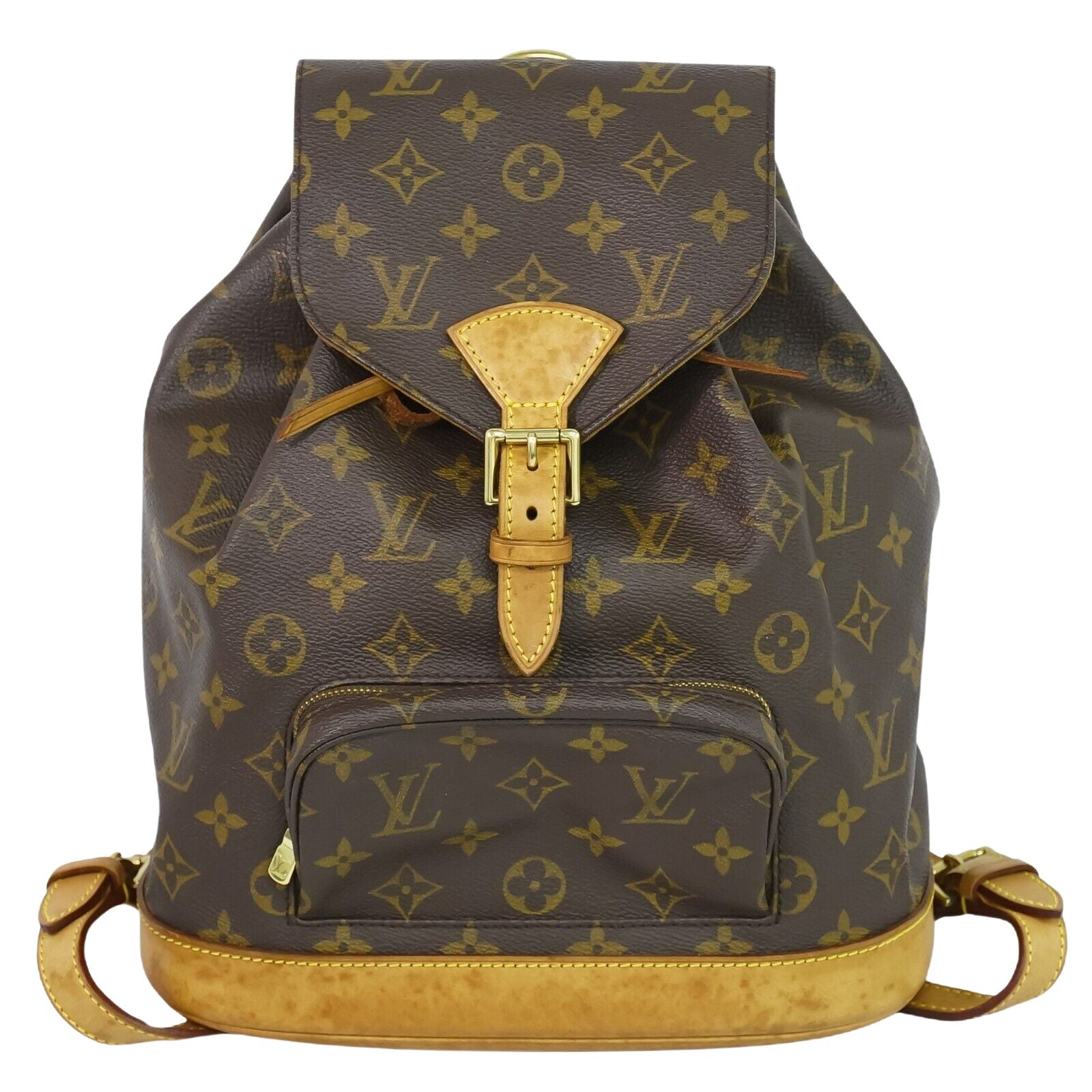 Louis Vuitton Montsouris Mm  Canvas Backpack Bag ()