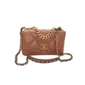 Chanel 19 Lambskin Quilted Medium Flap Bag Caramel