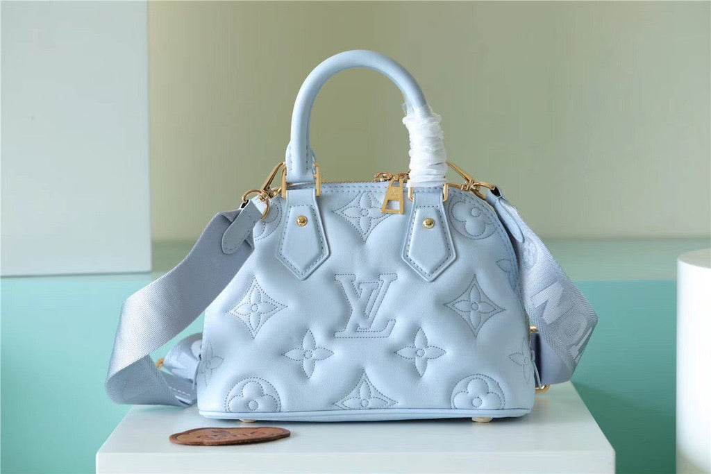 LV Alma GLAMI Bag Handbags,  Shoulder and Cross Body Bags For Women In Bleu Glacier Blue 9.6in/25cm LV M59822