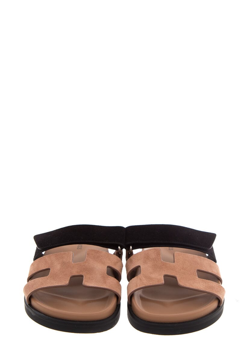 HermÃƒÆ’Ã‚Â¨s Brow & Black Chypre Sandals SZ 36