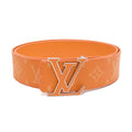 Louis Vuitton LV Initial 40MM Reverseible M8518U Orange Silver 90/36 108cm  Women Box  Bag