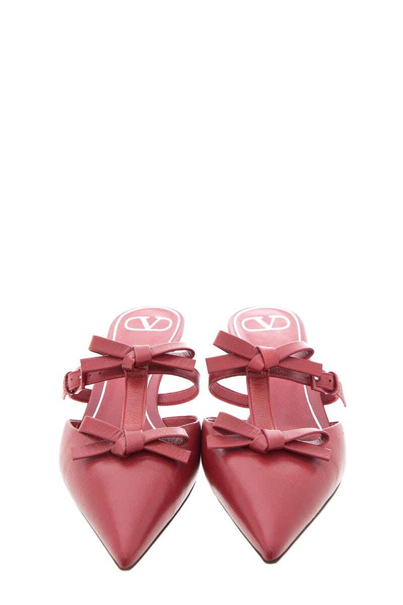 Valentino Red Leather Kitten Heels SZ 40