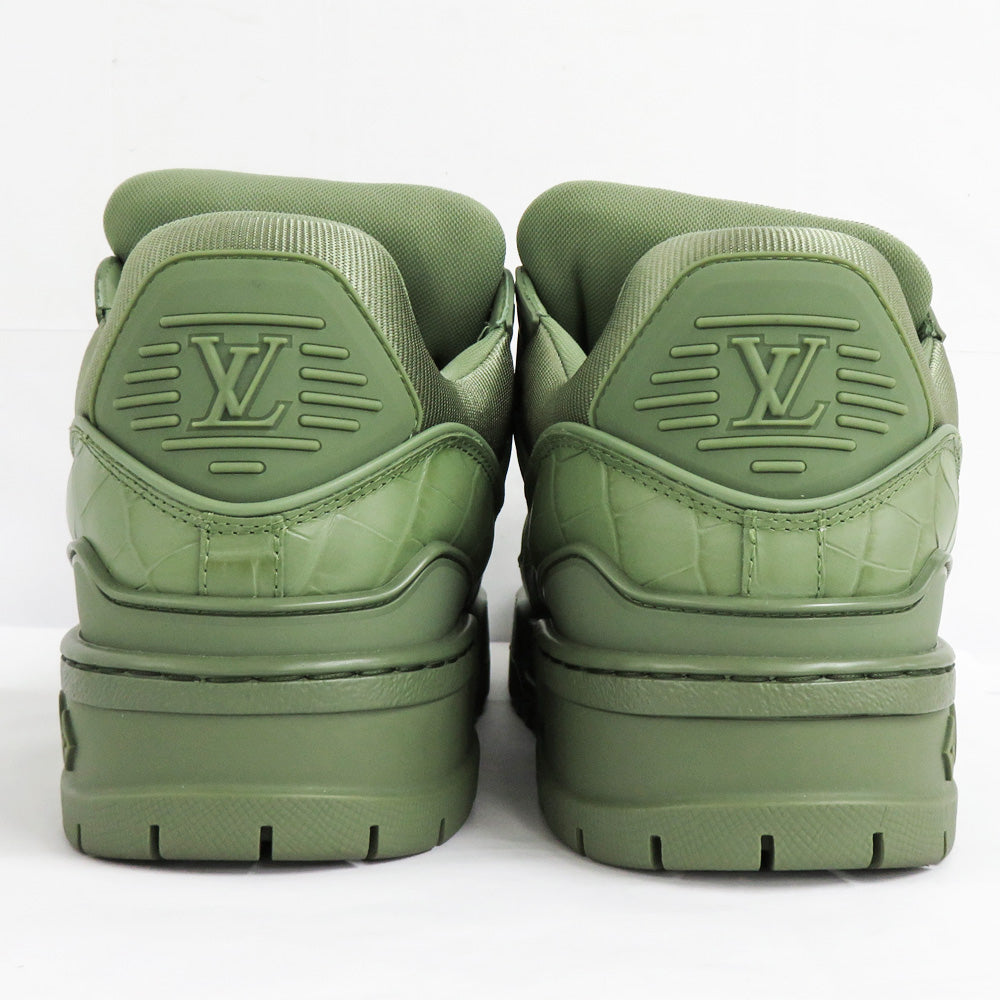 Louis Vuitton LV Trainer Maxi Line Trainers 1 ACN1V Karki 7 26.0cm Push Farrel ather Green  Shoes Beauty