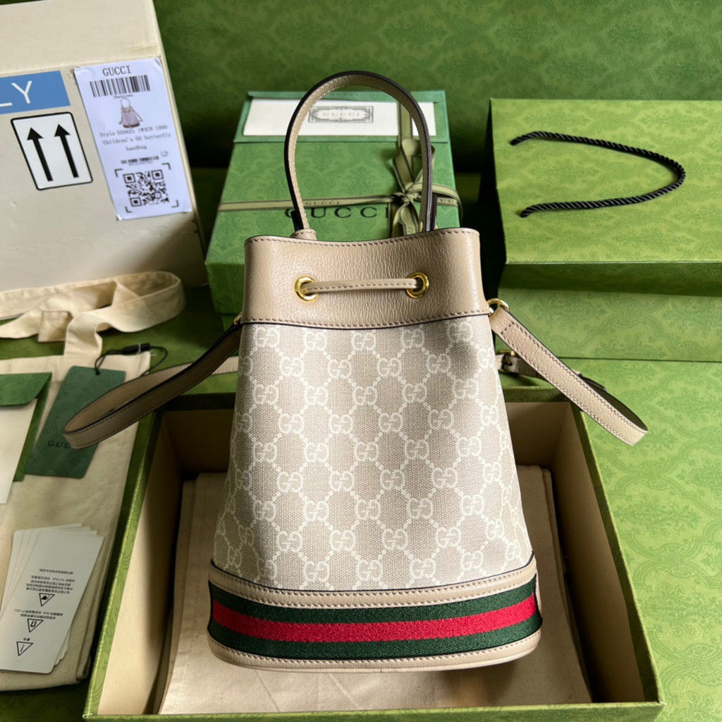 gg Ophidia Small gg Bucket Bag White For Women, Women’s Bags 10in/25cm gg ‎
