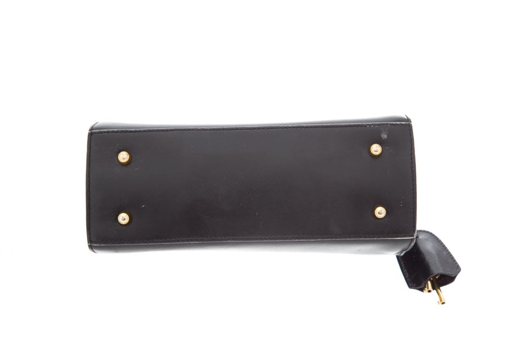 Gucci Midnight Lady Lock Leather Handbag