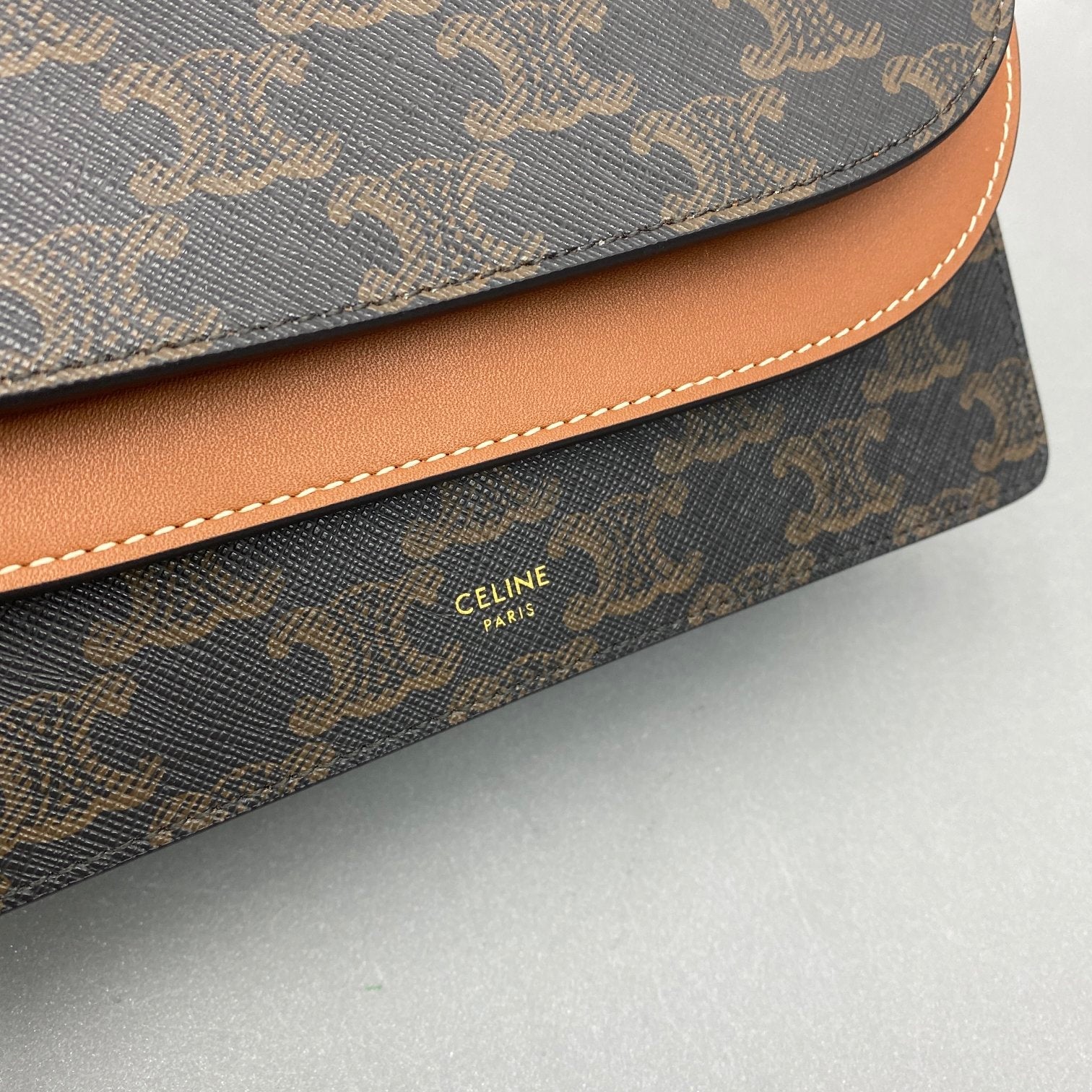 GLAMI Wallet On Strap In Triomphe Canvas Brown For Women 8in/20cm 10D852CG9.04LU