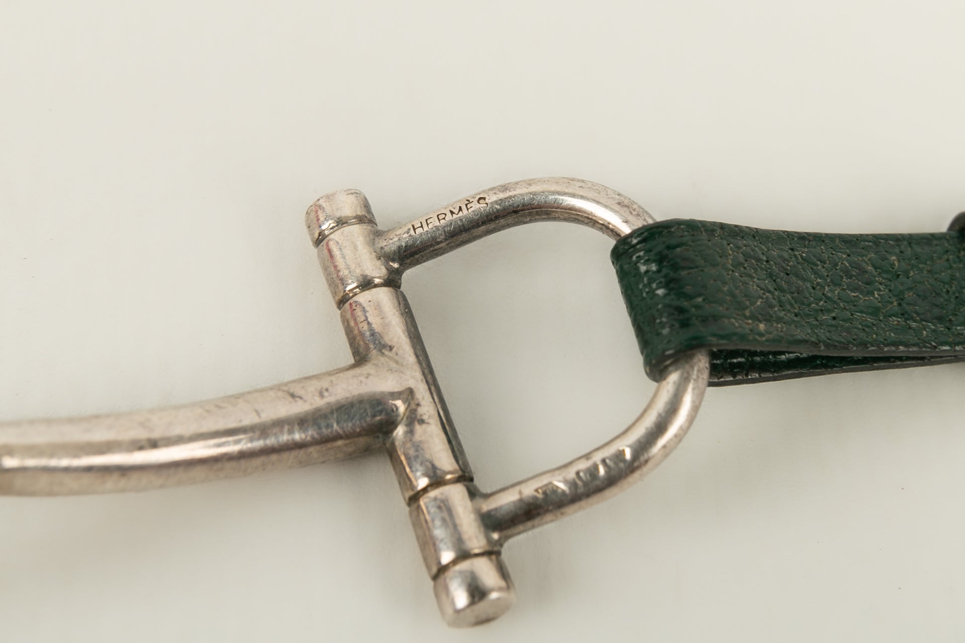 Bracelet en cuir et argent HermÃƒÆ’Ã‚Â¨s