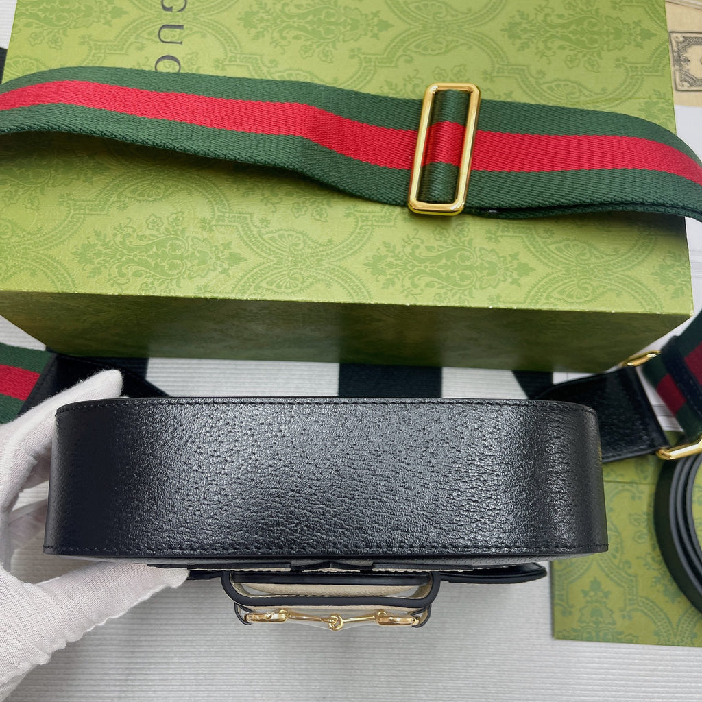 Glami x AGLAMIdas Horsebit 1955 Mini Bag Black For Women, Women’s Bags 8.1in/21cm Glami 658574 U3ZGLAMI 8726