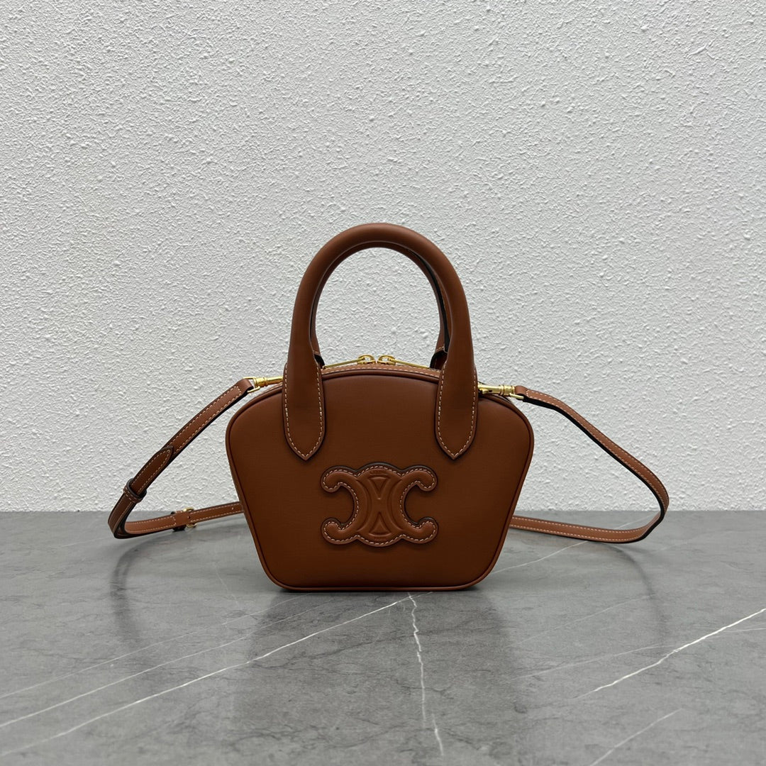 GLAMI Mini Bowling Bag Tan For Women 8in/20cmÃƒâ€šÃ‚Â 