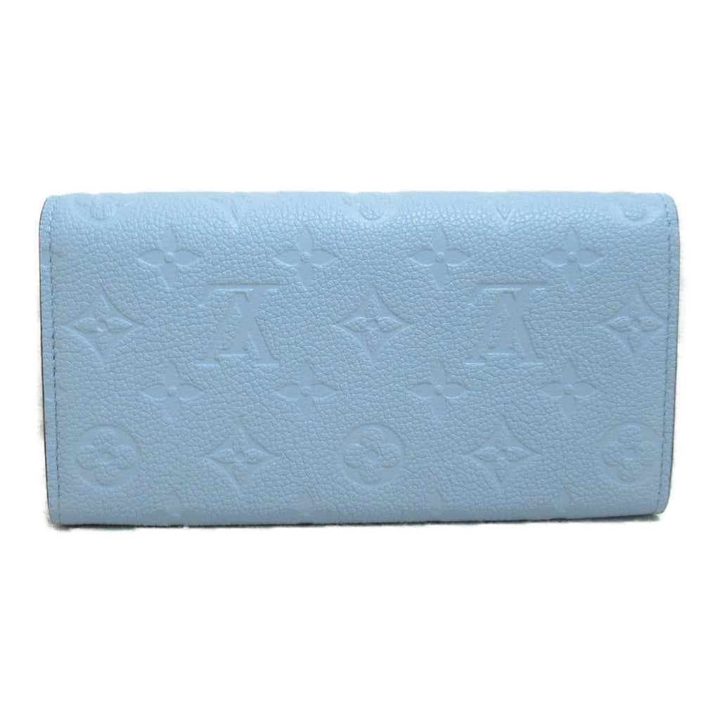Louis Vuitton Louis Vuitton Portefolio Sarah Round Long Wallet Wallet Leather Monogram Emplant  Blue M82048