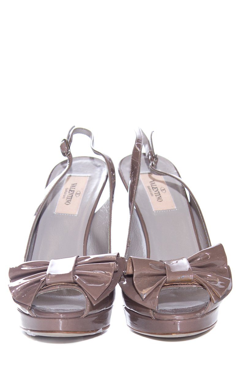Valentino Taupe Slingback Heels SZ 37.5