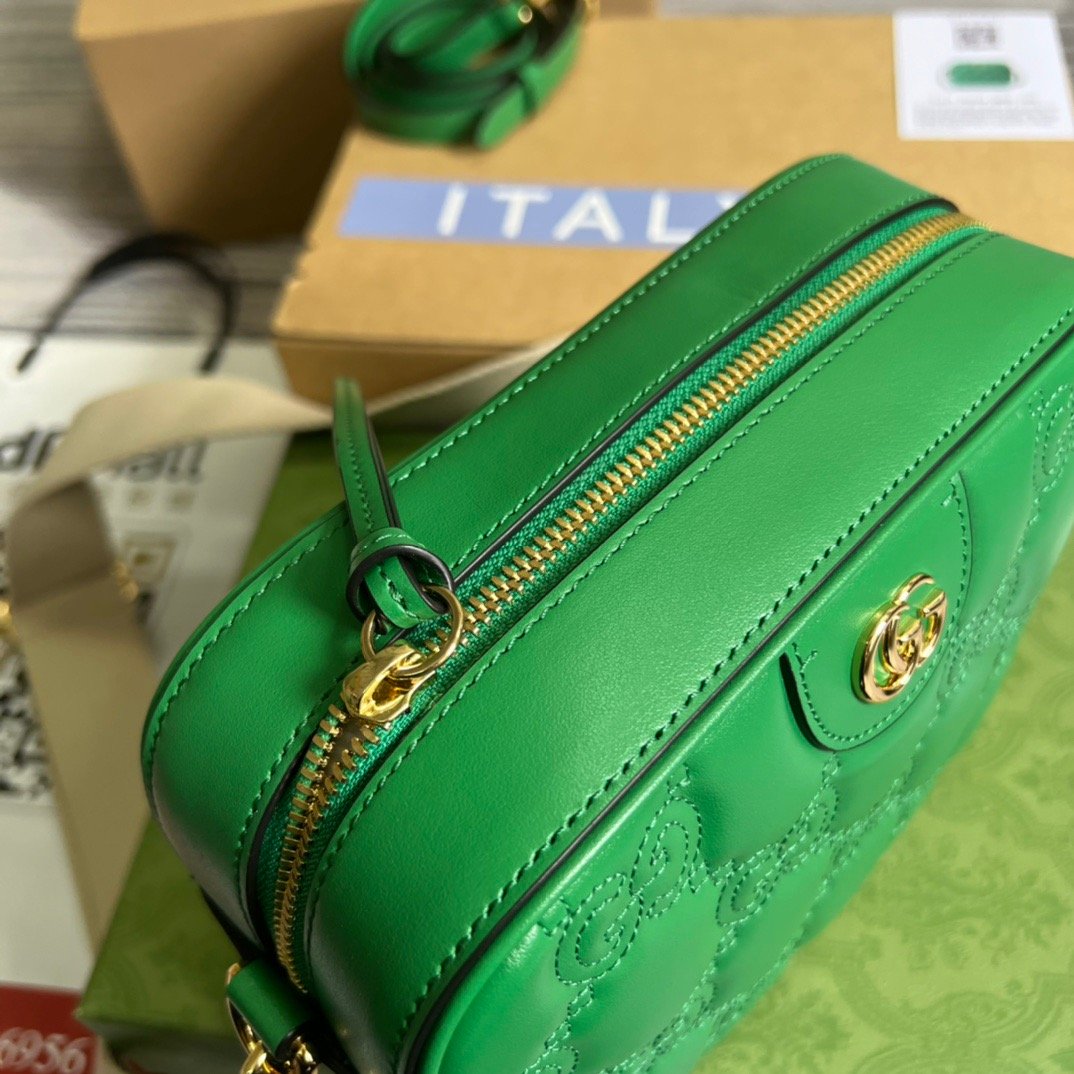 gg Matelasse Shoulder Bag Green For Women, Women’s Bags 8.5in/22cm gg 702234 UM8HG 3389