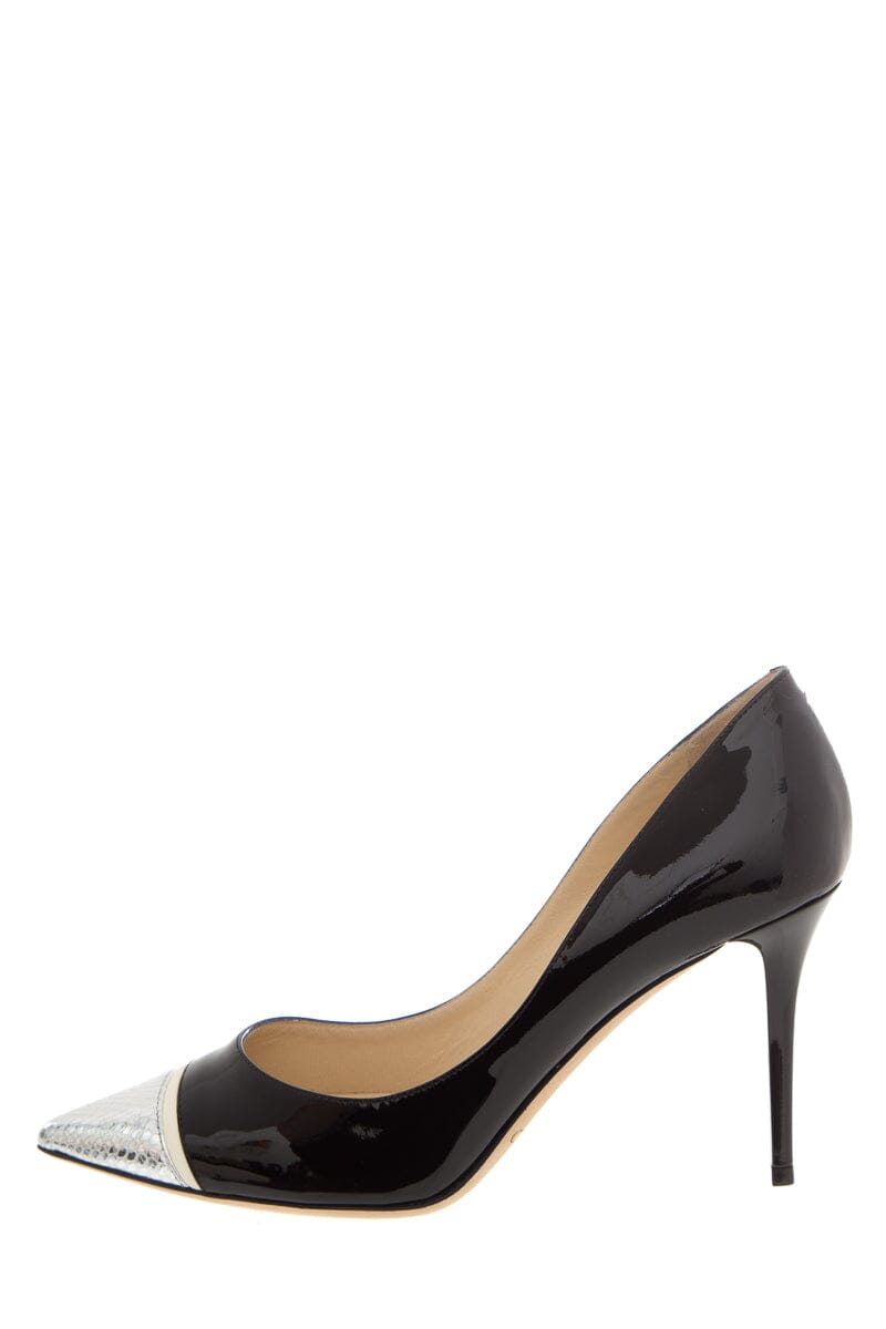 Jimmy Choo "Bahana" Black Patent Heel SZ 37