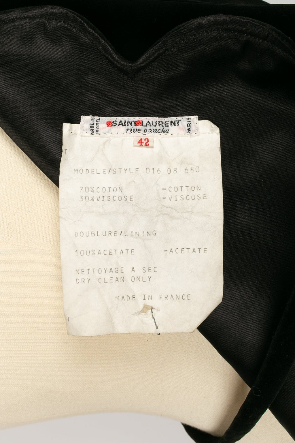 Haut en velours Yves Saint Laurent