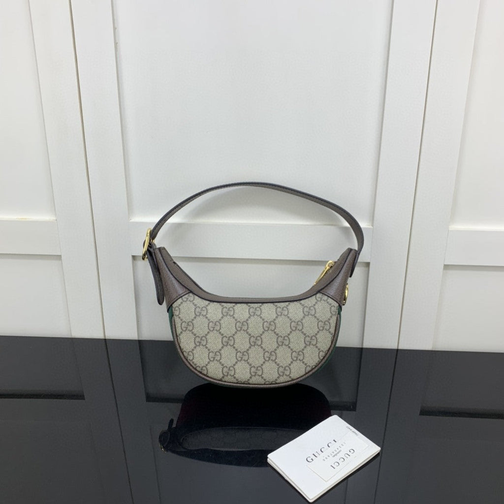 gg Ophidia gg Mini Bag Beige And Dusty Grey gg Supreme Canvas For Women 8in/20cm gg