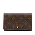 Louis Vuitton Monogram Portemone Vie Trezor Double Fed Wallet M61730 Brown PVC Leather  Louis Vuitton