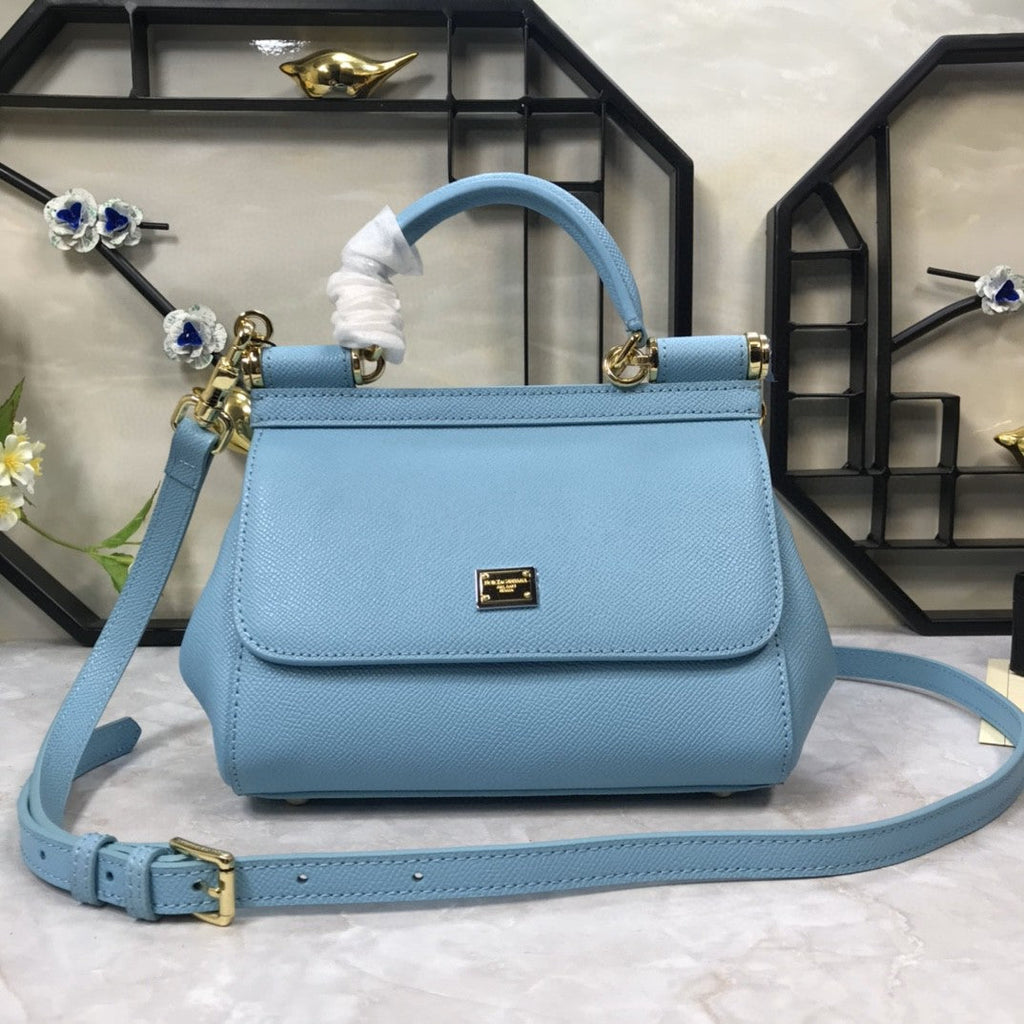 GLAMI MeGLAMIum Sicily Handbag In Dauphine Blue For Women 10.2in/26cm GLAMI GLAMI4347A10018H422