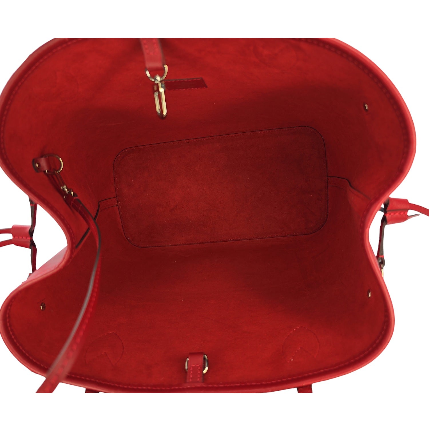 Louis Vuitton Red EPI Neverfull MM Tote w/ Pouch
