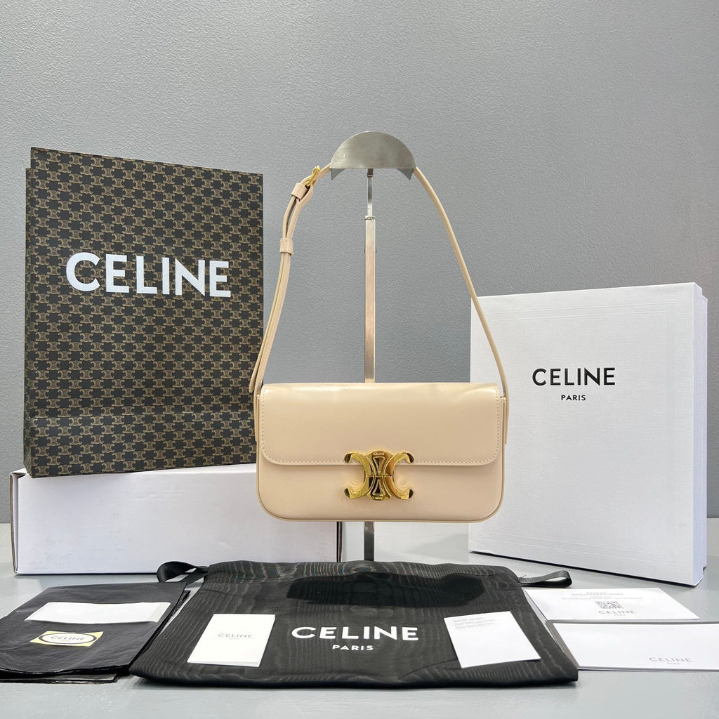 GLAMI Triomphe Shoulder Bag Beige For Women 8in/20.5cm