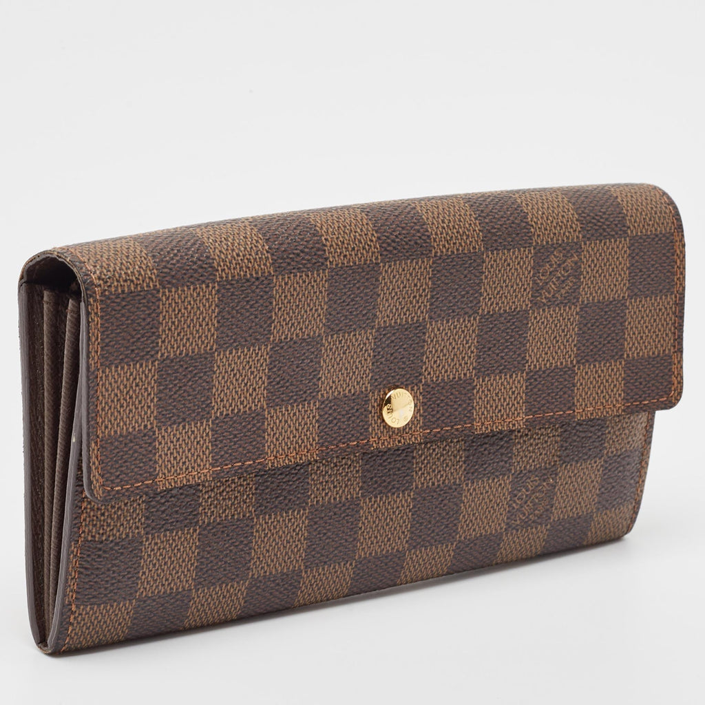 Louis Vuitton Damier Ebene Canvas Sarah Wallet..