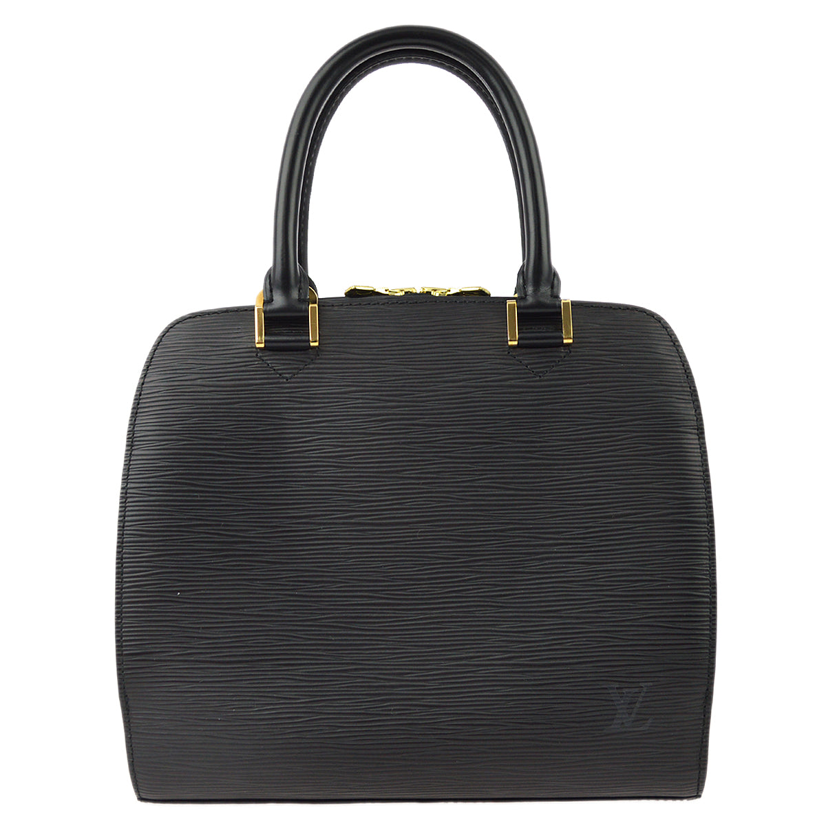 Louis Vuitton 2002 Black Epi Pont Neuf Handbag M52052