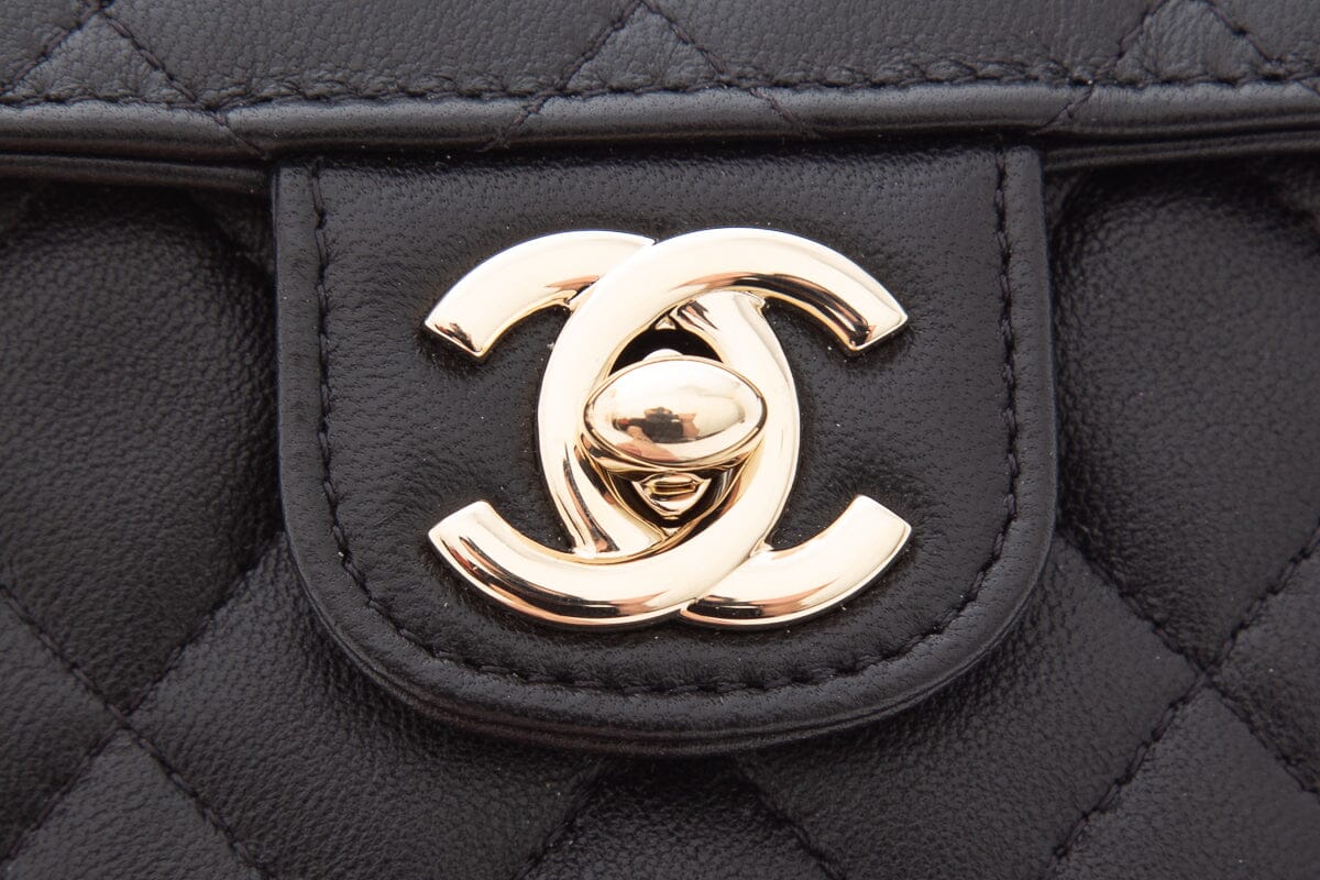Chanel 2021 Black Mini Heart On Chain Handbag- Full Set