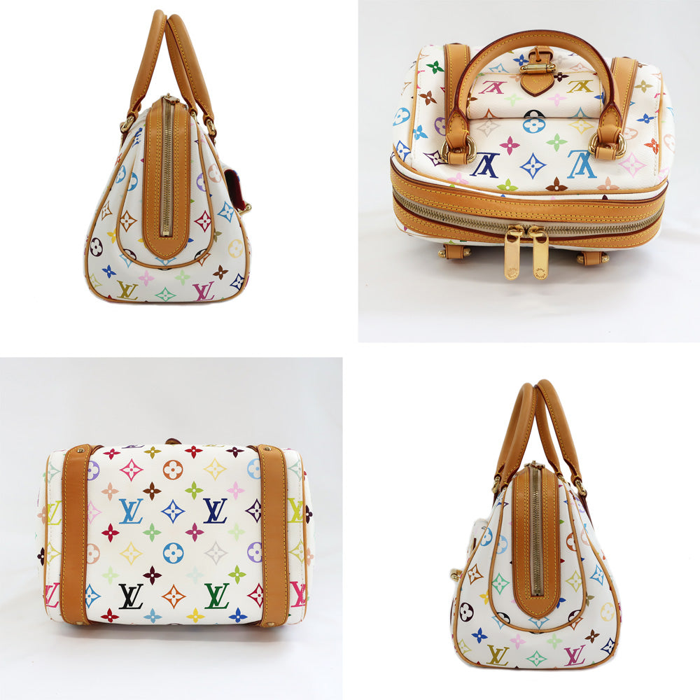 Louis Vuitton Priscilla Bronze G  M40096 Monogram White  Multicolor × Brown Handbag Woman Wedding