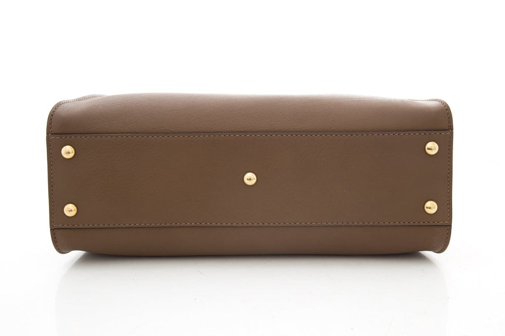 Fendi Brown Leather Peak-A-Boo Handbag
