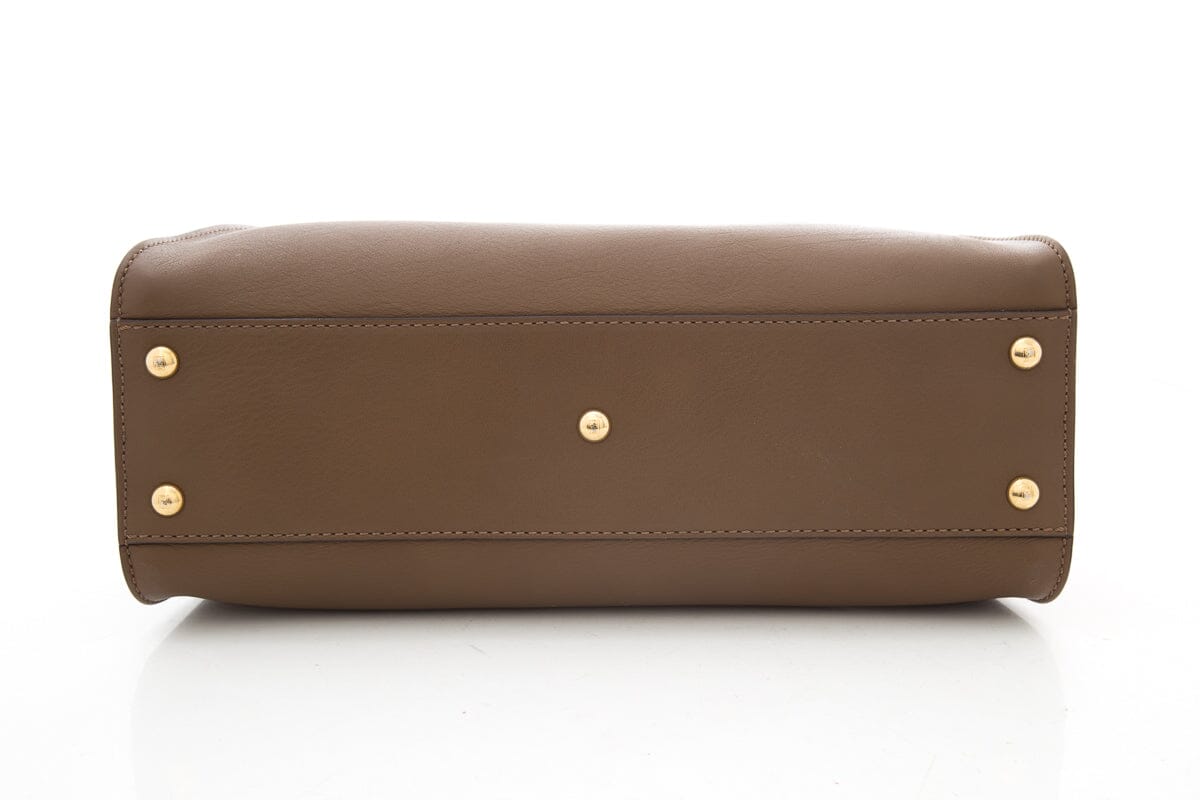 Fendi Brown Leather Peak-A-Boo Handbag