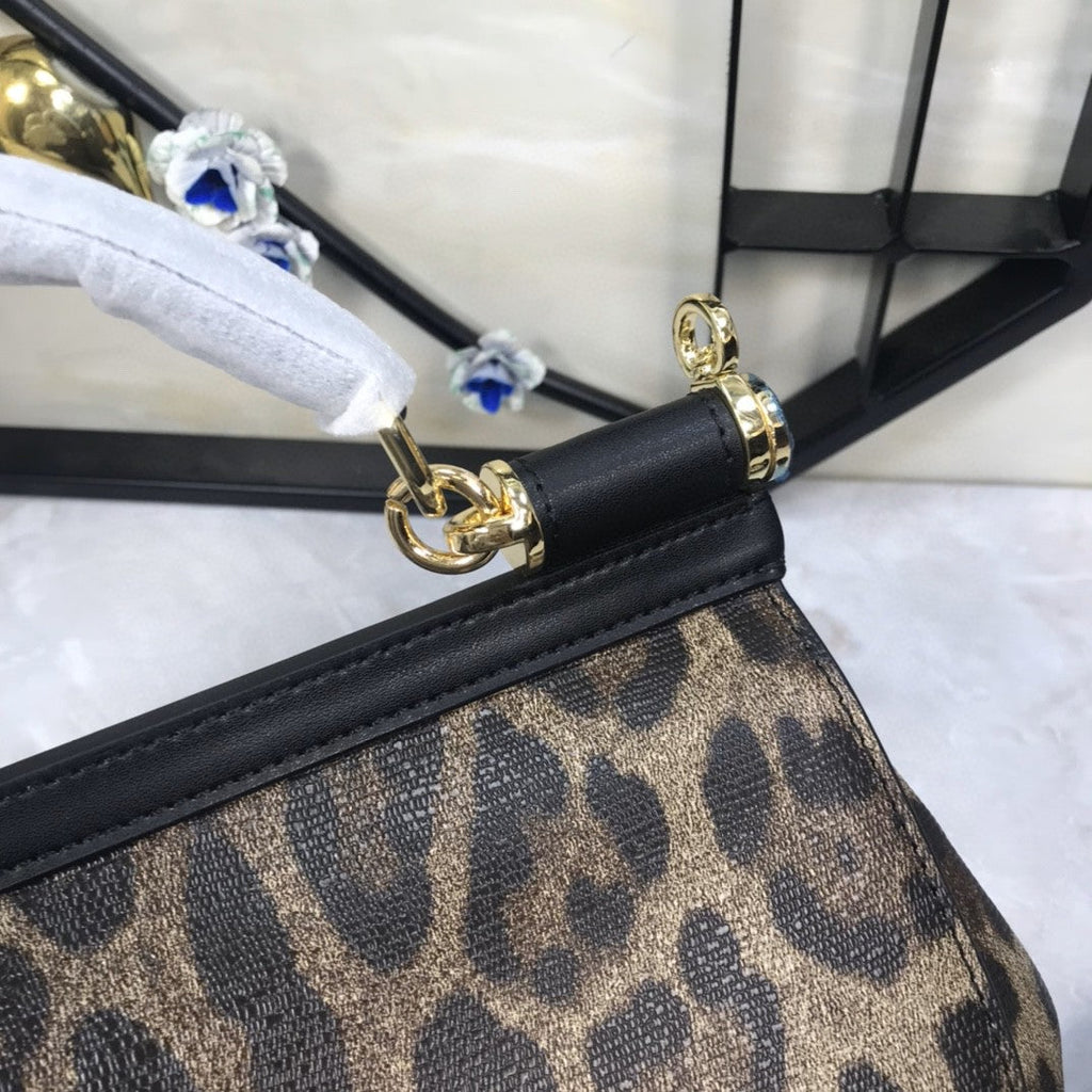 GLAMI Leopard Print Small Sicily Top Handle Bag Muticolour For Women 7.8in/20cm GLAMI