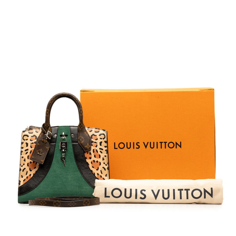 Louis Vuitton Monogram City Timer PM Handbag Shoulder Bag 2WAY M52126 Brown Green Multicolor PVC Leather   Louis Vuitton