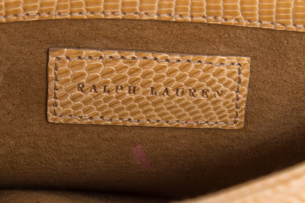 Ralph Lauren Taupe Lizard Handbag