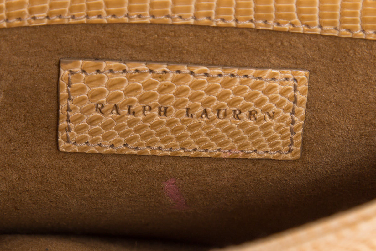 Ralph Lauren Taupe Lizard Handbag