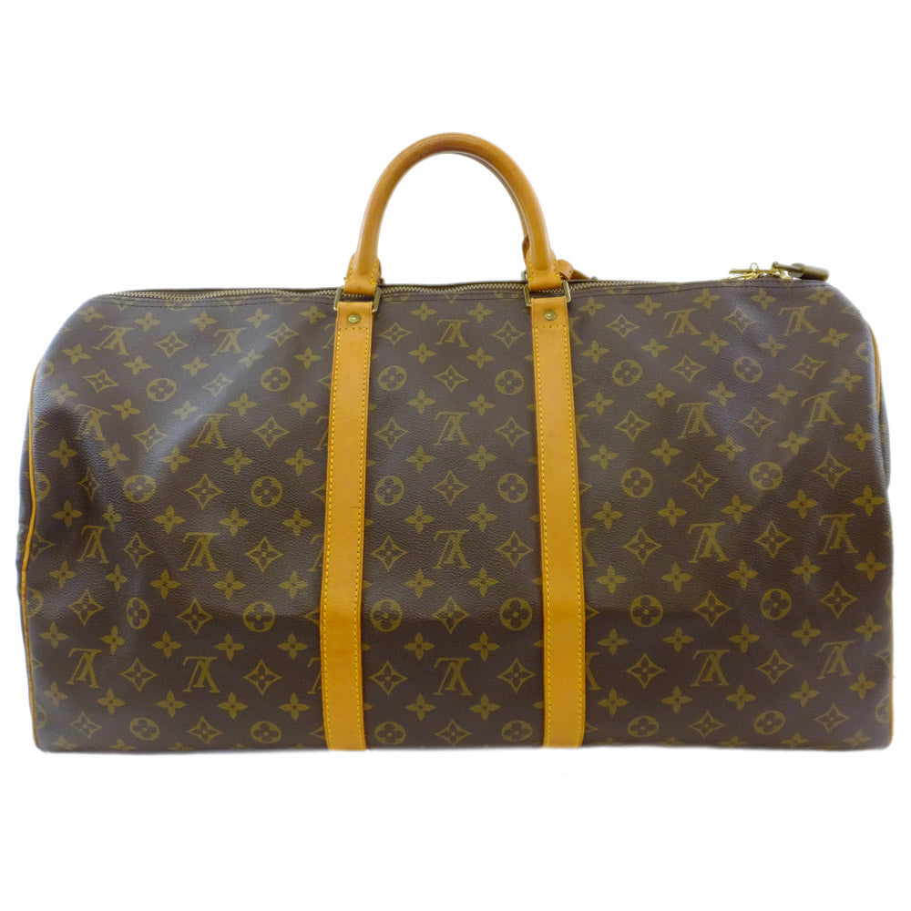 Louis Vuitton Keiphorus 55 Boston Bag Monogram Brown G  Leather Canvas Cadena Travel Bag