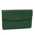 Louis Vuitton Epi Montaigne 27 Clutch Bag Green