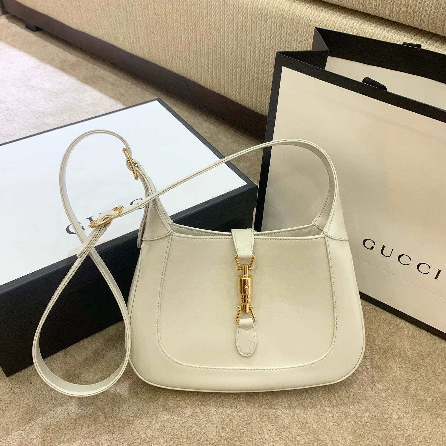 Glami Jackie 1961 Small Shoulder Bag White For Women 10.8in/27.5cm Glami 636709 10O0G 9022