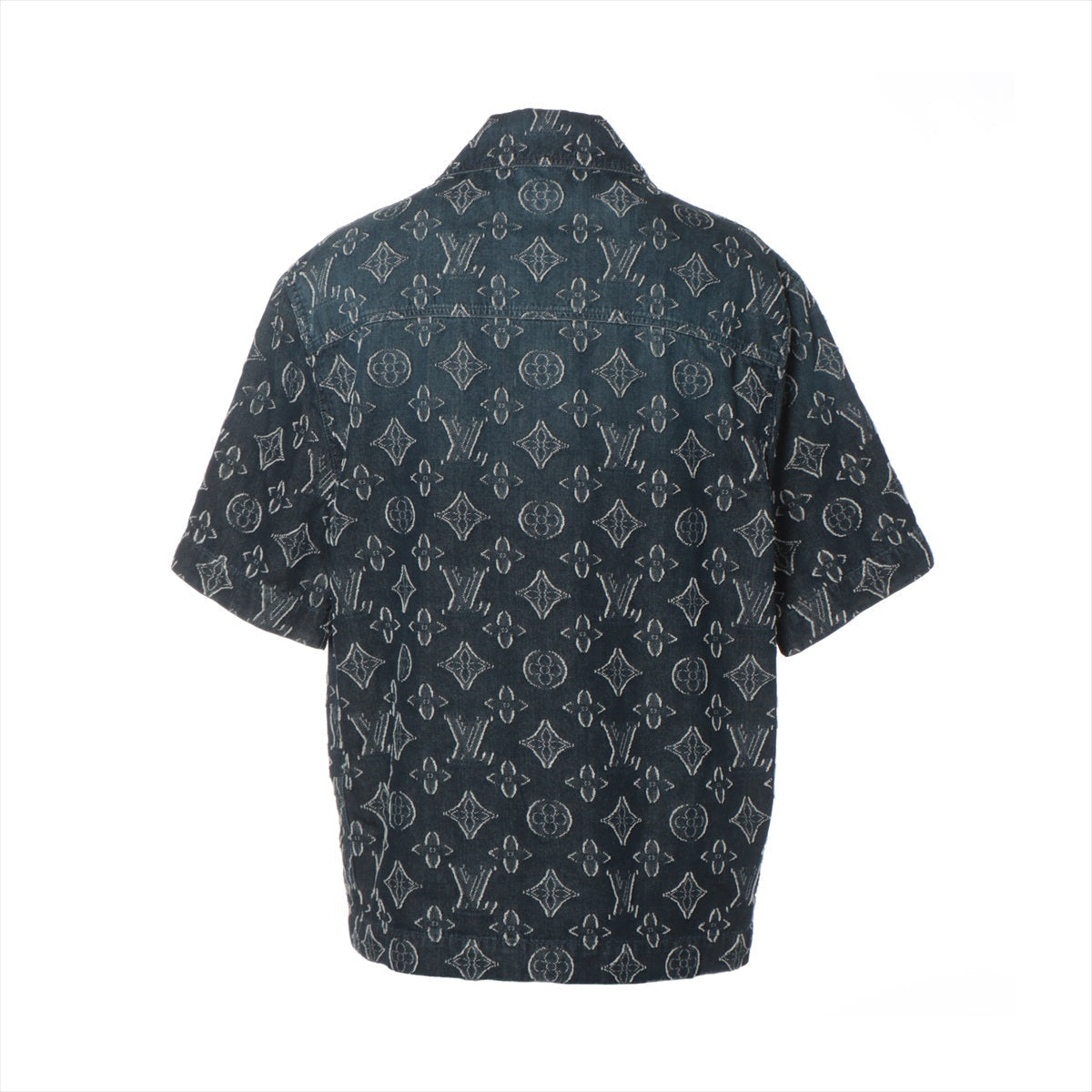 Louis Vuitton 23AW Cotton Denim Shirt S  Naked Monogram Shoes Shorts Shirt 1ABXXH RM232