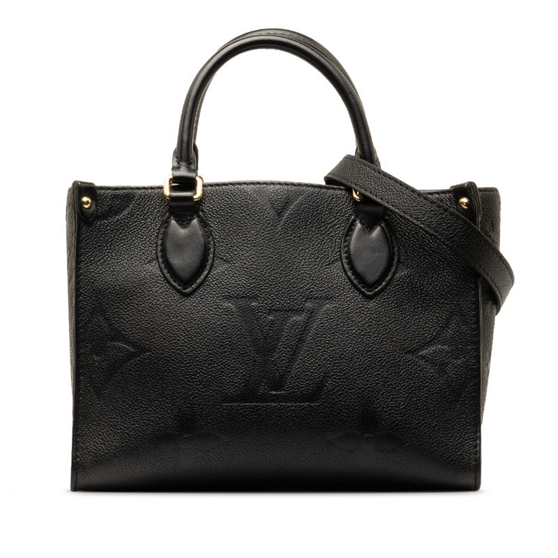 Louis Vuitton Monogram On The Gor PM Handbag Shoulder Bag 2WAY M45653 Noir Black  Leather  Louis Vuitton