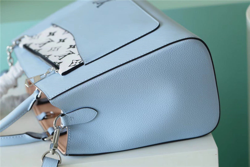 LV Marelle Tote MM Epi Bleu Nuage Blue For Women, Women’s Handbags, Shoulder And Crossbody Bags 11.8in/30cm LV 