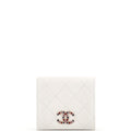 CHANEL Crystal CC Bifold Wallet Quilted Caviar Compact