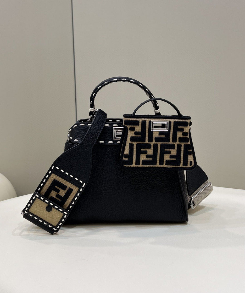 FI GlamI Small Black Bag For Woman 23cm/9in