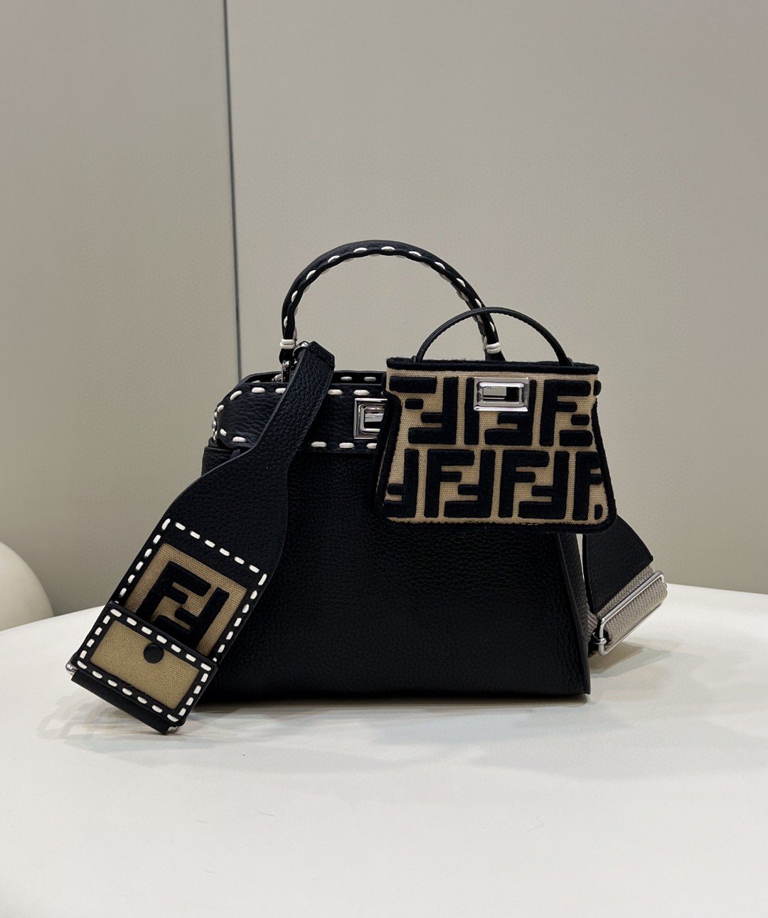 FI GlamI Small Black Bag For Woman 23cm/9in