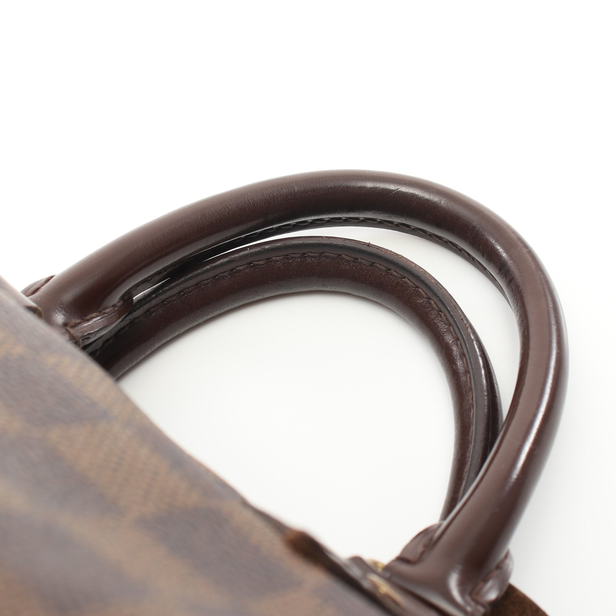 Speedy 25 Damier  Ebene Handbag PVC Leather Brown
