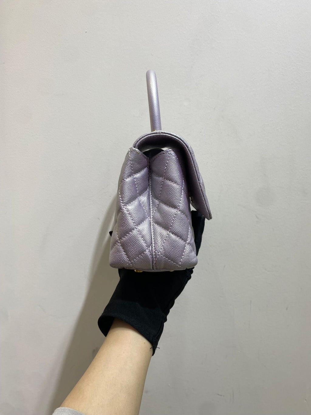 Preloved Chanel coco handle small 23cm purple 110265