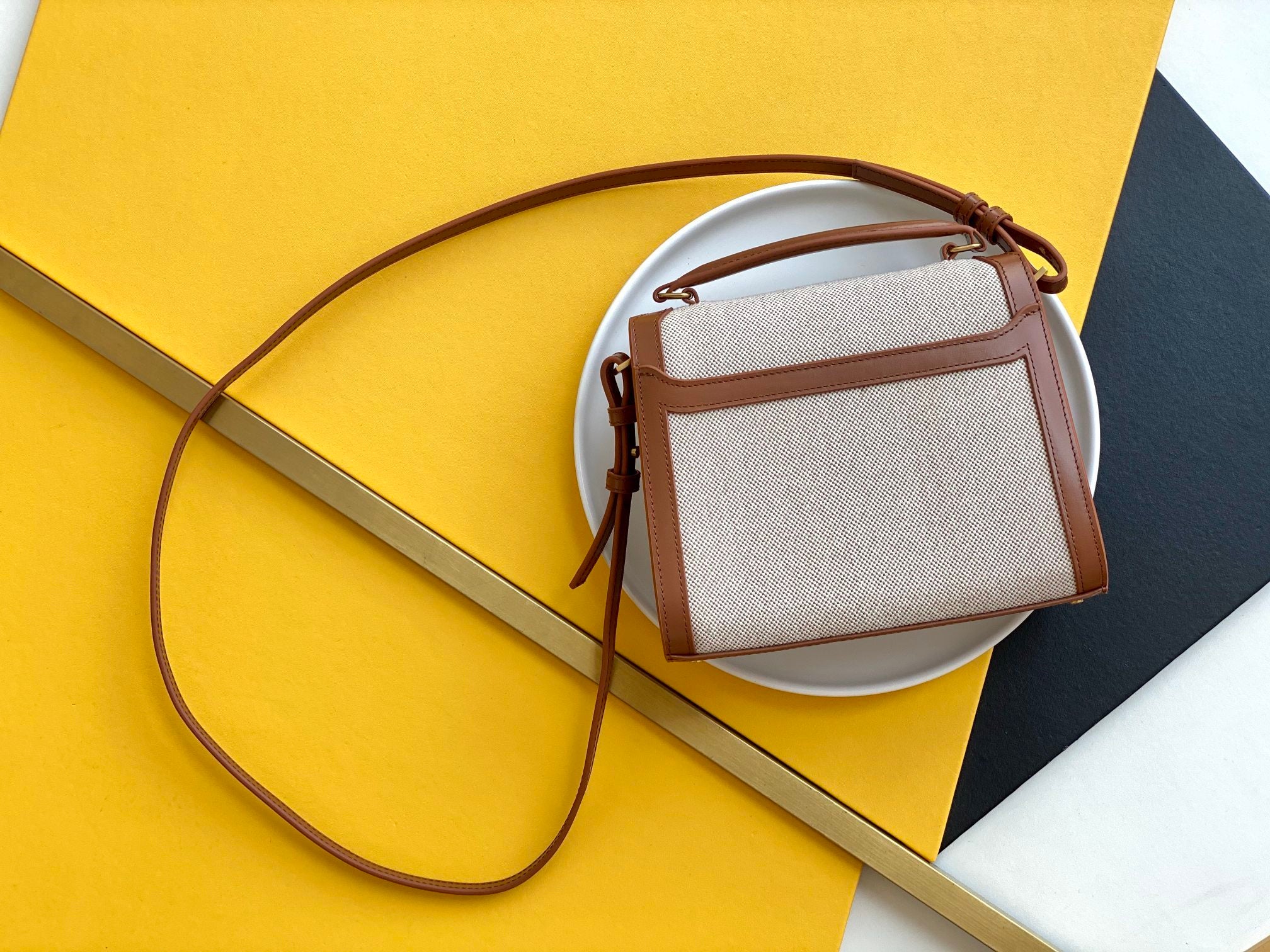 YSSL Cassandra Mini Top Handle Bag For Women 7.8in/20cm Gold Hardware YSL 623930HZD2J9380