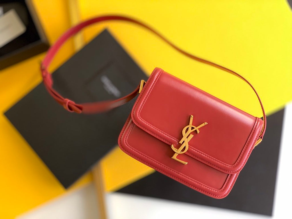 GLAMI Solferino Small Satchel Bag Red In Box With Gold Hardware 7.4in/19cm YSl 6343060SX0W6805
