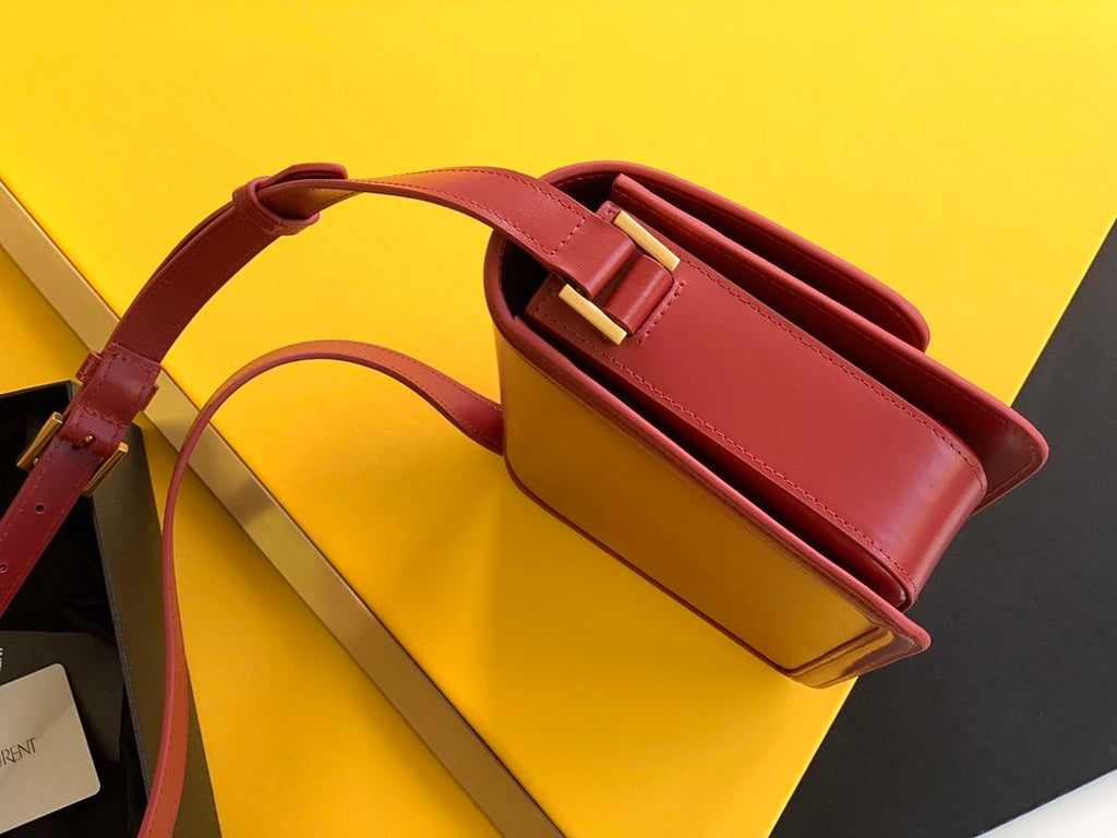 GLAMI Solferino MeGLAMIum Satchel Bag In Box Red With Gold Hardware For Women 9in/23cm YSL 6343050SX0W6805